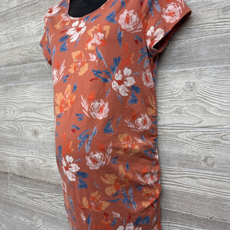 Ruched Bodycon Dress Flowers XL