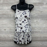 Tiered Nursing Tank Top Flowers Small