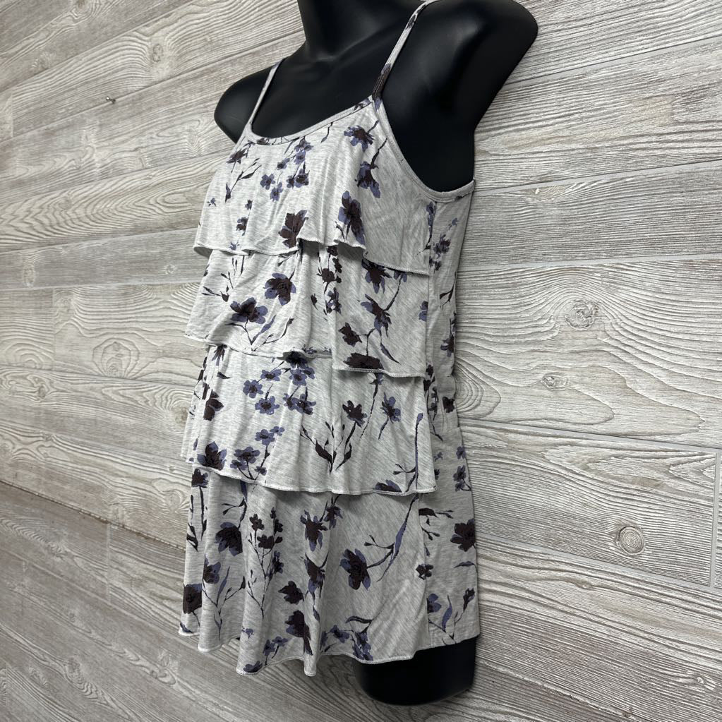 Tiered Nursing Tank Top Flowers Small
