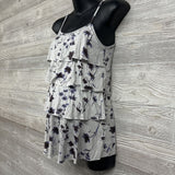 Tiered Nursing Tank Top Flowers Small