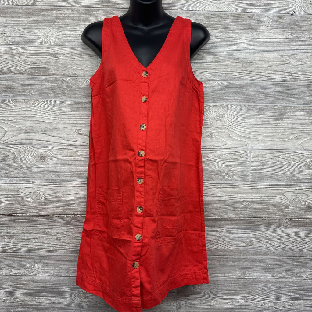 Sleeveless Button Front Dress SM