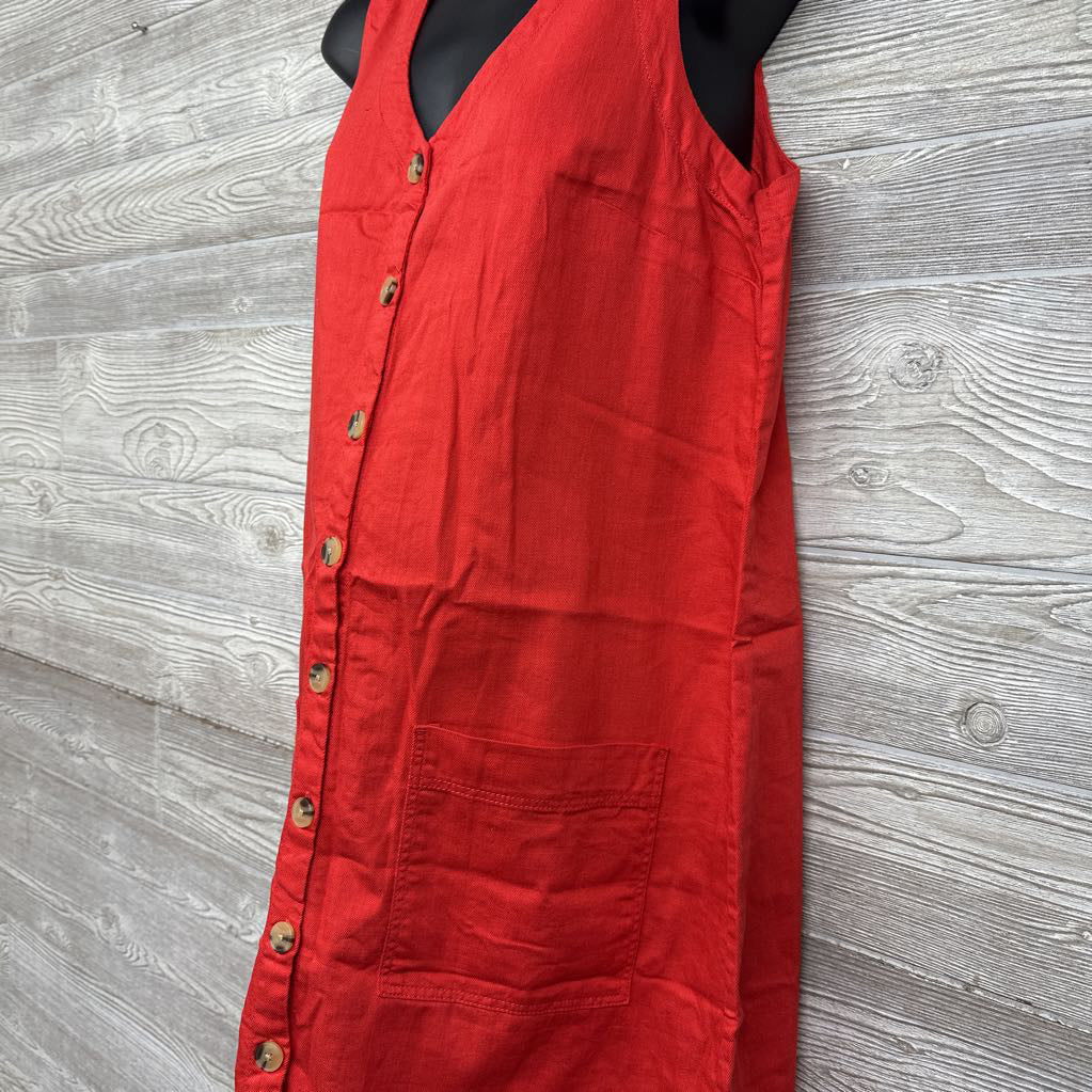 Sleeveless Button Front Dress SM