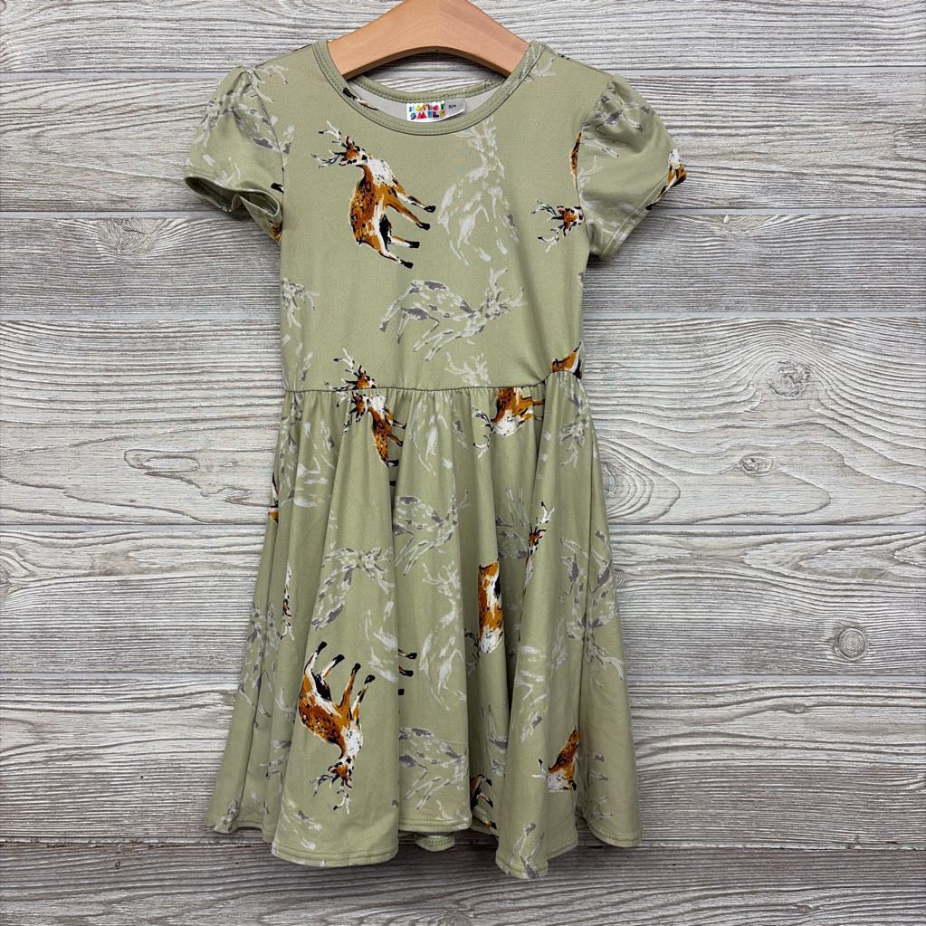 NEW Twirl Dress Deer 3-4