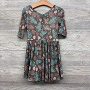 NEW Cross Back Twirl Dress Pinecones Dots 3-4