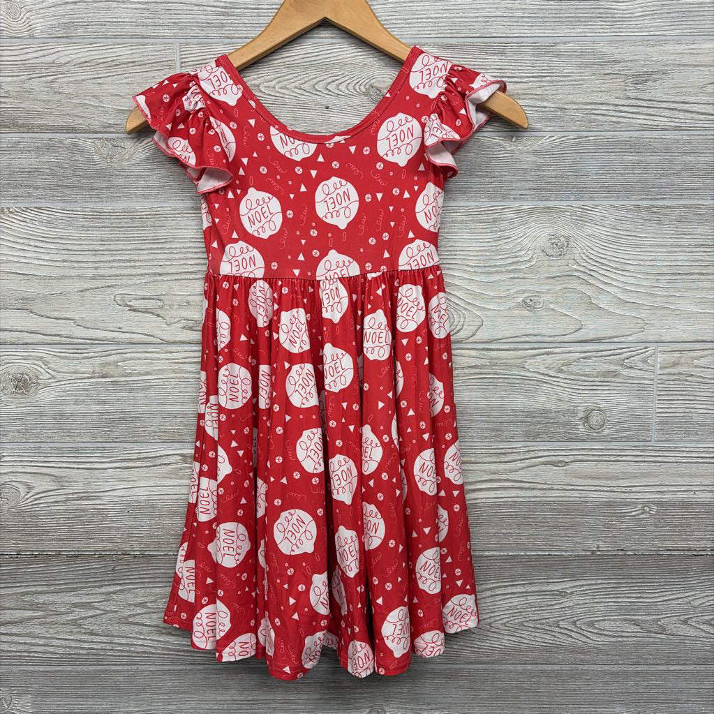 NEW Flutter Sleeve Twirl Dress Noel Ornaments 5-6