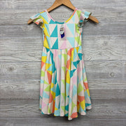 NEW Flutter Sleeve Twirl Dress Triangles 5-6