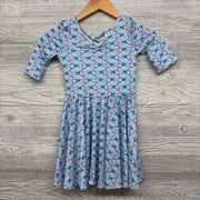 NEW Cross Back Twirl Dress Triangles Lines 5-6