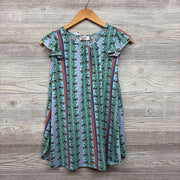 NEW Flutter Sleeve Dress Flowers Stripes 7