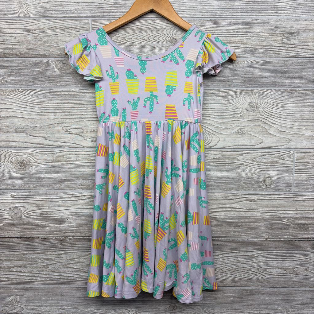 NEW Flutter Sleeve Twirl Dress Cactus 7
