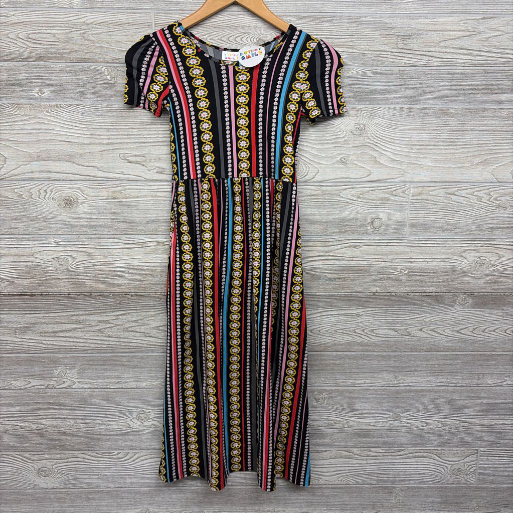 NEW Maxi Dress Flowers Stripes 7