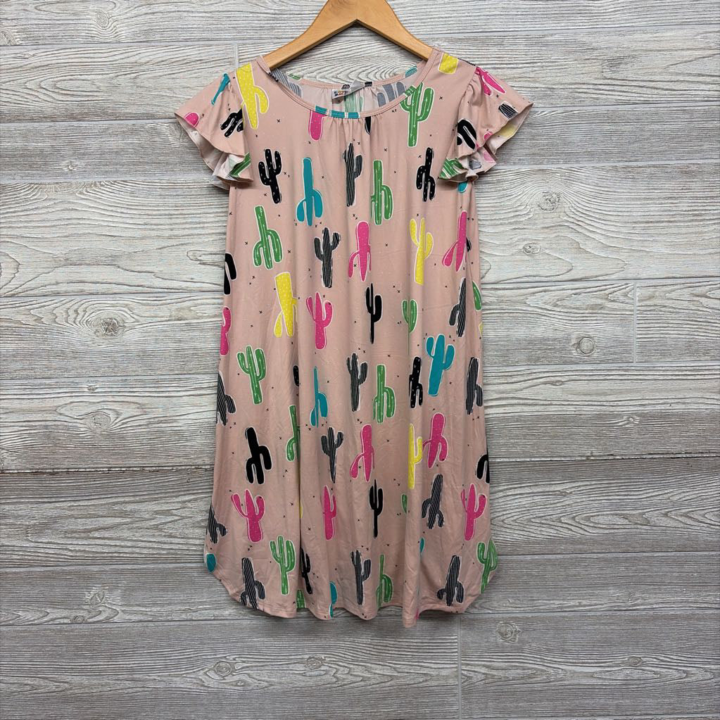 NEW Flutter Sleeve Dress Cactus 8-10