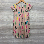 NEW Flutter Sleeve Dress Cactus 8-10