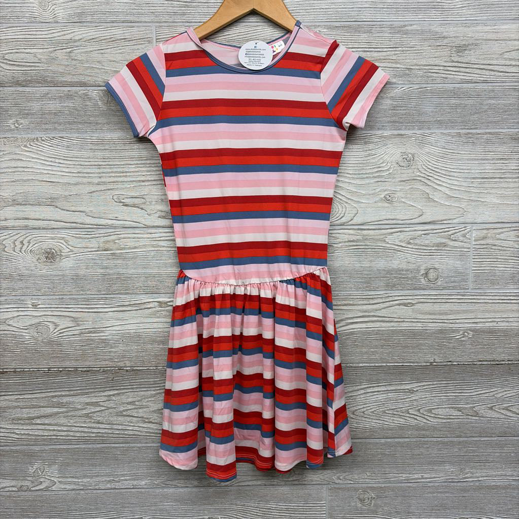 NEW Drop Waist Dress Stripes 8-10