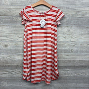 NEW Flutter Sleeve Dress Stripes 8-10