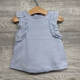 Ribbed Eyelet Tank Top & Shorts Ruffle Trim 18M