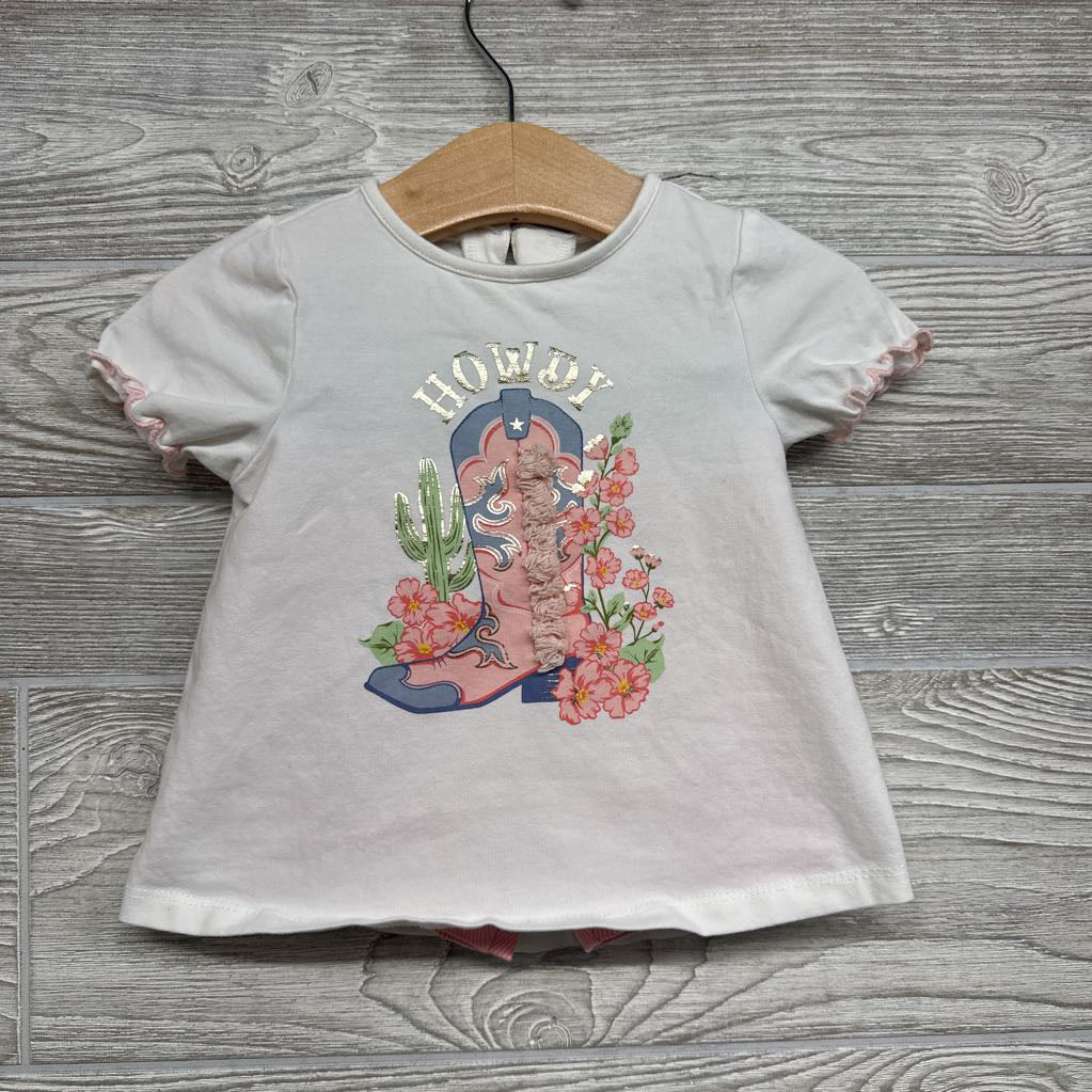 Shirt & Shorts Howdy Cowgirl Boot 18M
