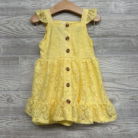 Flutter Strap Lace Dress & Denim Jacket Flowers 18M