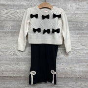 Cropped Sweater And Pointe Pants Bows 4T