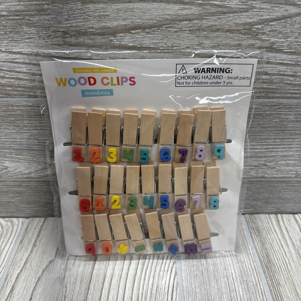 Alphabet Wood Clips