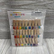 Alphabet Wood Clips