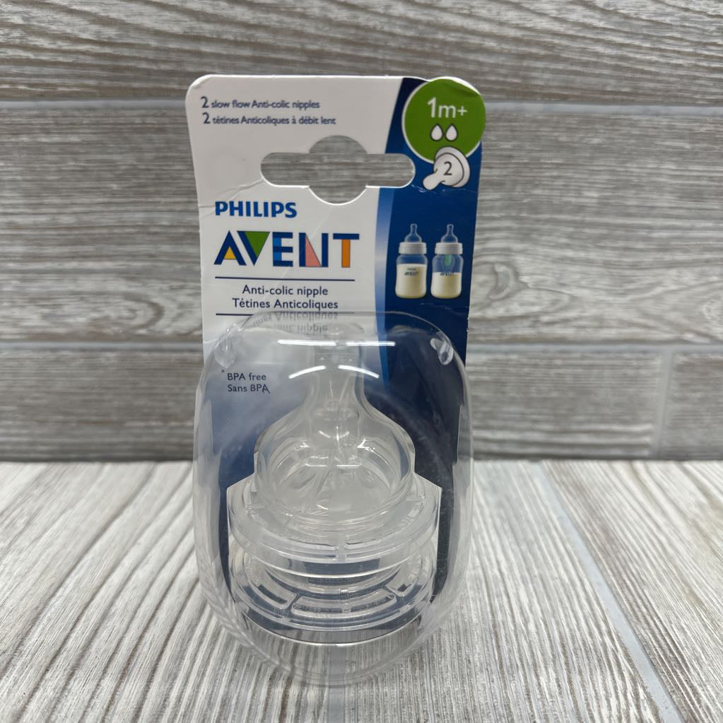 NEW 2 Pk Anti-Colic Nipples