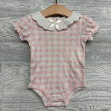 Collared Bodysuit Gingham 12M