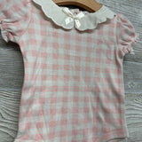 Collared Bodysuit Gingham 12M