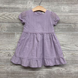 Textured Dress Foil Stripes Macrame Lace 2T