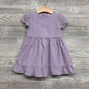 Textured Dress Foil Stripes Macrame Lace 2T