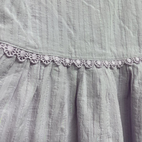 Textured Dress Foil Stripes Macrame Lace 2T