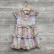Tiered Chiffon Dress Flowers Ruffles 2T