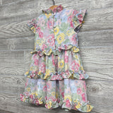Tiered Chiffon Dress Flowers Ruffles 2T