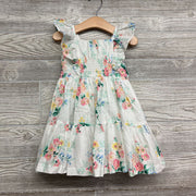 Nw/oT Tiered Smocked Dress & Bloomers Flowers 18-24M