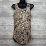 Animal Print Ruched Tank Top Large