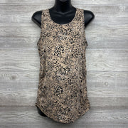 Animal Print Ruched Tank Top Large