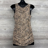 Animal Print Ruched Tank Top Large