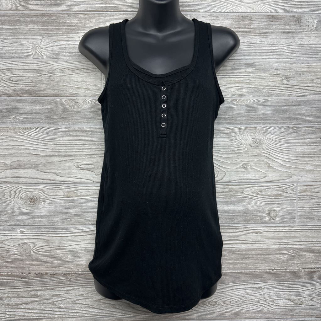 Henley Ribbed Nursing Tank Top Medium