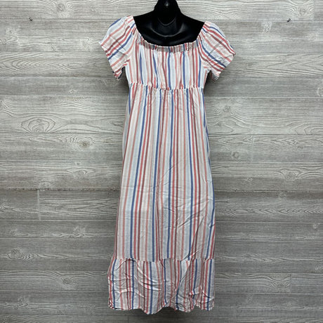 Off Shoulder Maxi Dress Stripes XS