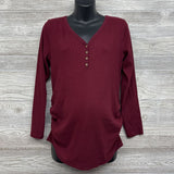 Ruched Henley Shirt Large