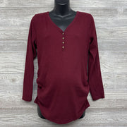 Ruched Henley Shirt Large