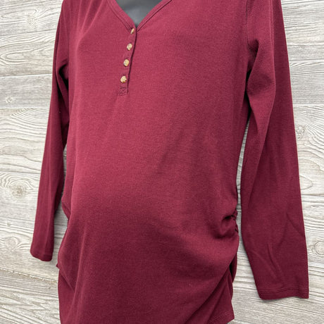 Ruched Henley Shirt Large