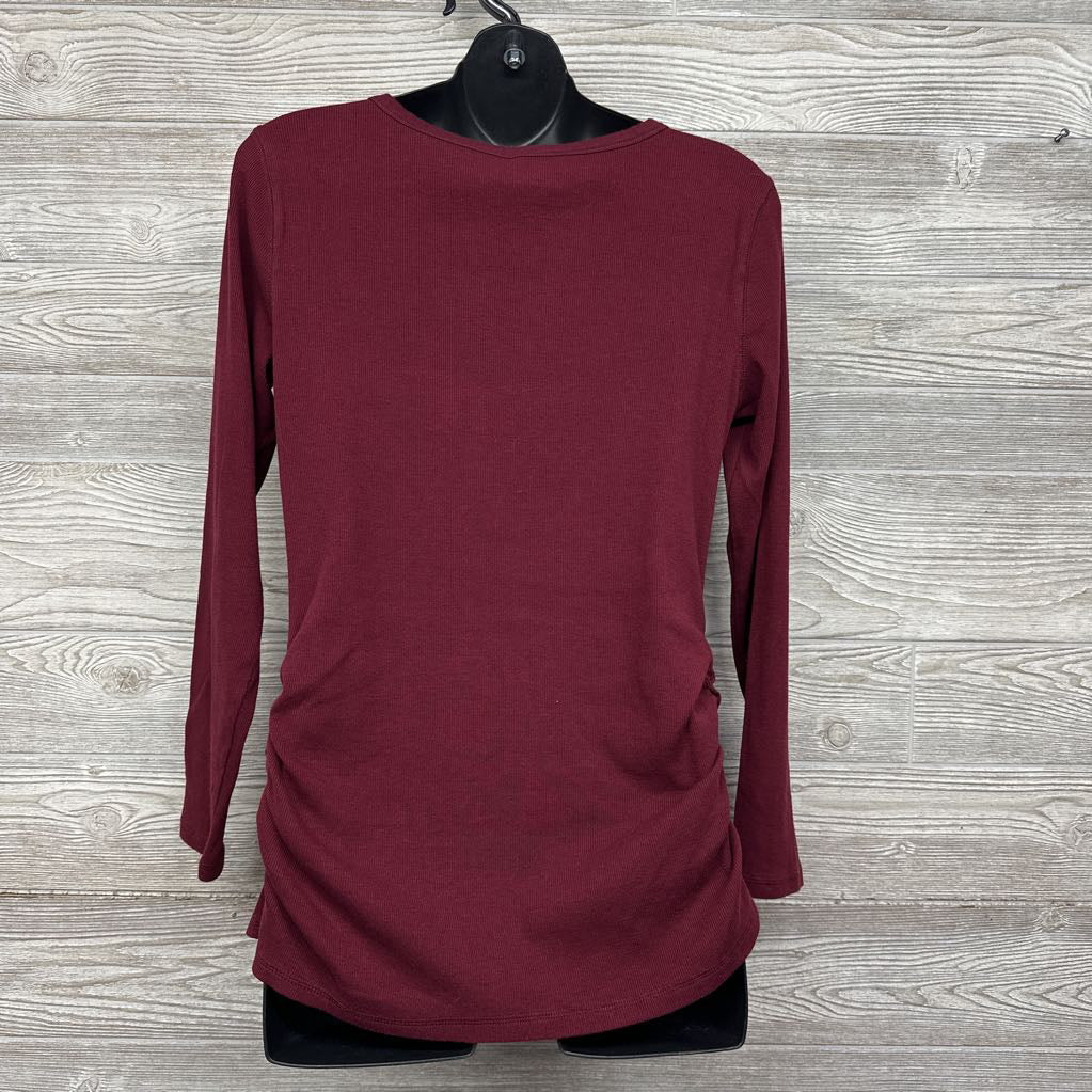 Ruched Henley Shirt Large