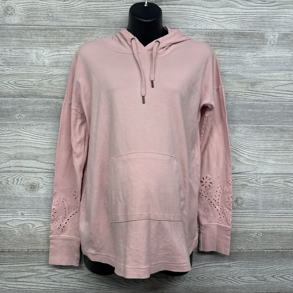 Hooded Shirt Eyelet Leaves Medium