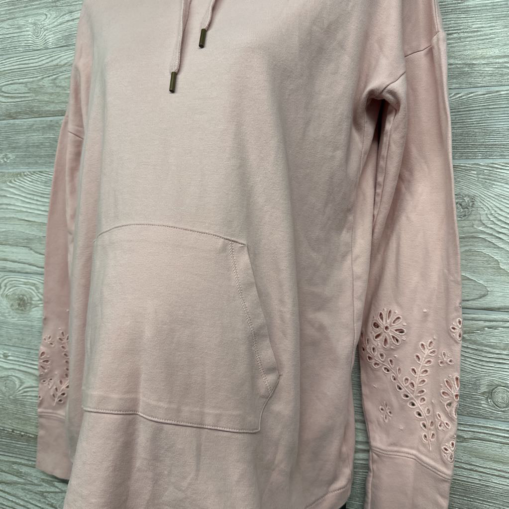 Hooded Shirt Eyelet Leaves Medium