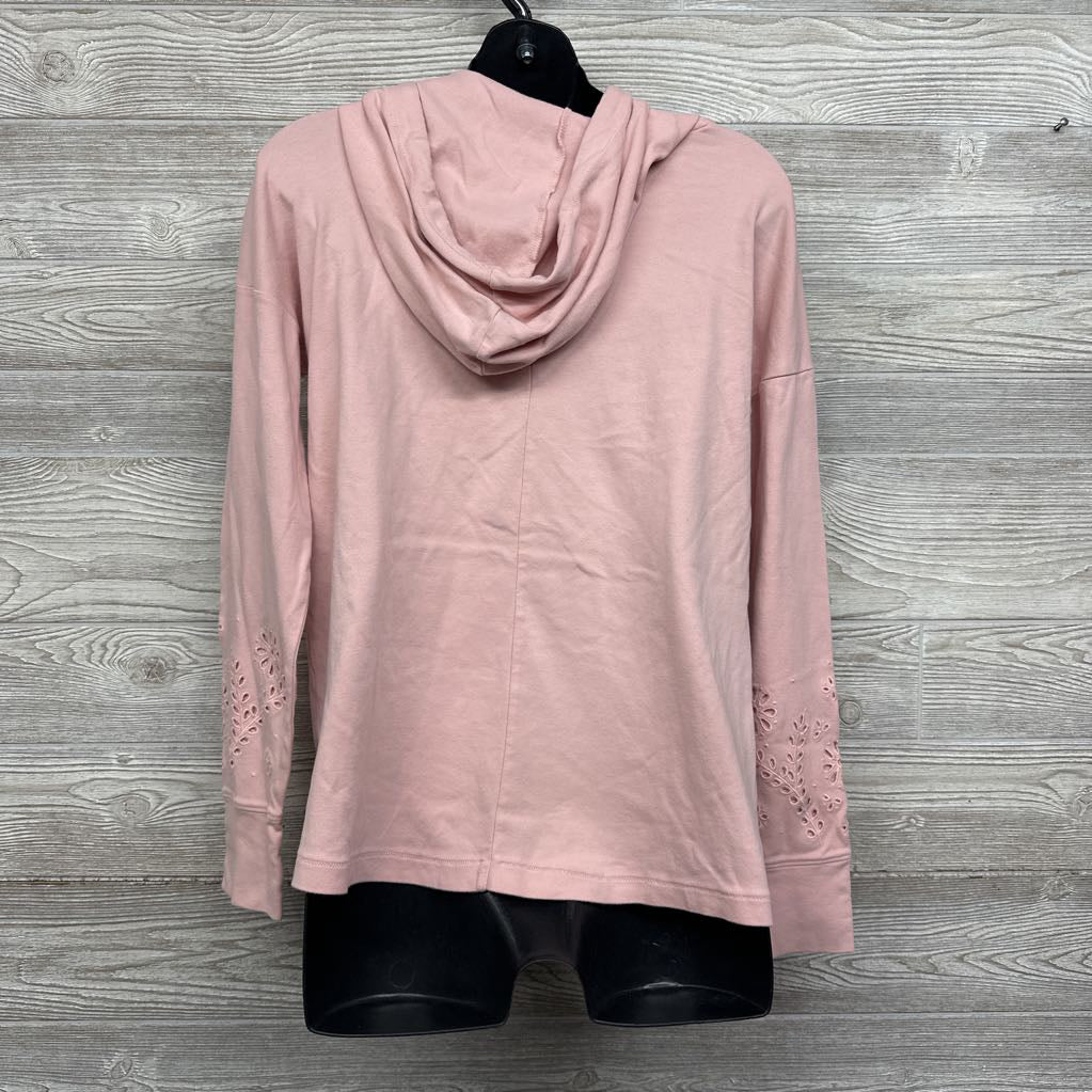 Hooded Shirt Eyelet Leaves Medium