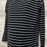 Bamboo LS Nursing Shirt Stripes Small