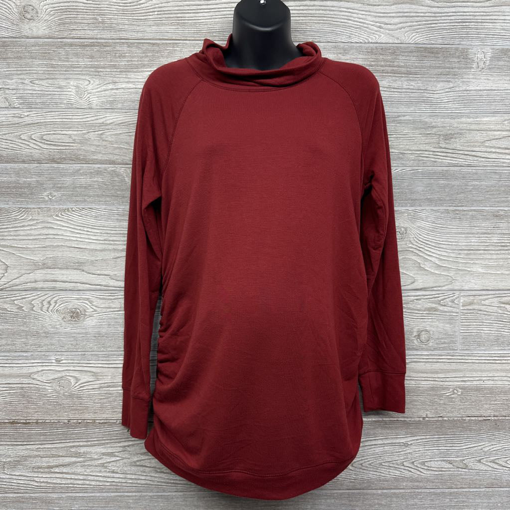 LS Ruched Cowl Neck Shirt Medium