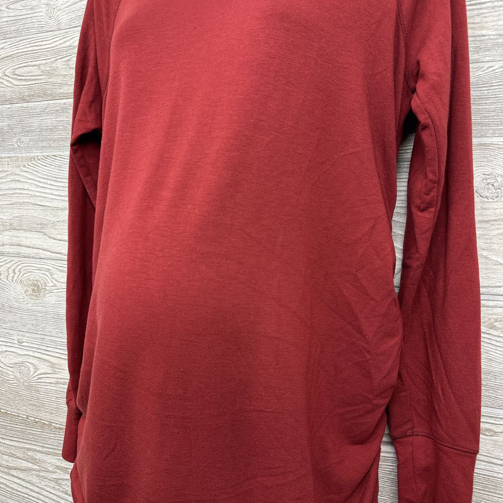 LS Ruched Cowl Neck Shirt Medium