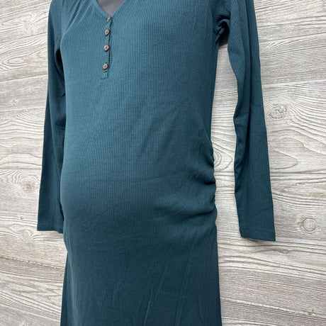 Henley Ruched LS Dress Medium