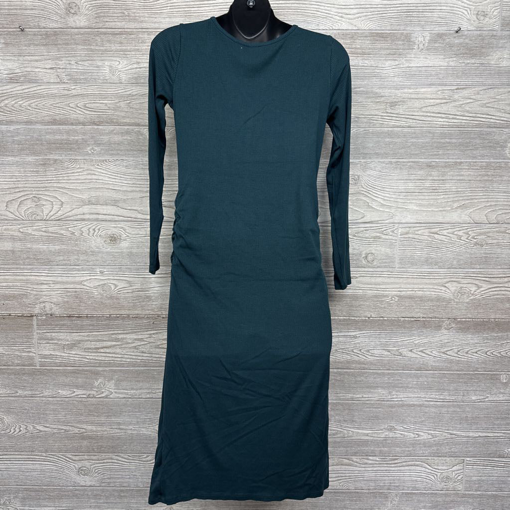 Henley Ruched LS Dress Medium
